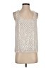 Bisou Bisou 100% Polyester Silver Sleeveless Top Size XS - photo 1