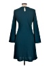 DKNY 100% Polyester Solid Teal Casual Dress Size 10 - photo 2