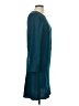 DKNY 100% Polyester Solid Teal Casual Dress Size 10 - photo 4
