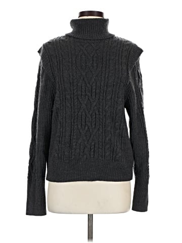 Skull Cashmere Turtleneck Sweater (view 1)