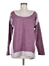 Soft Surroundings 100% Cotton Color Block Purple Pink Pullover Sweater Size M - photo 1