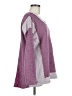 Soft Surroundings 100% Cotton Color Block Purple Pink Pullover Sweater Size M - photo 4