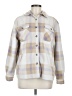 Sage Collective 100% Polyester Plaid Ivory Jacket Size M - photo 1