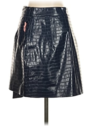 Porridge Faux Leather Skirt (view 2)