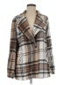 cavalini Plaid Brown Coat Size M - photo 1