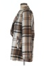 cavalini Plaid Brown Coat Size M - photo 5