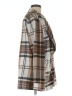 cavalini Plaid Brown Coat Size M - photo 4