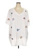BLOOMCHIC White Short Sleeve Top Size 28 - photo 1