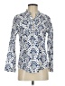 Liza Byrd Paisley Blue Long Sleeve Button-Down Shirt Size XS - photo 1