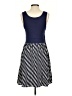 Fei 100% Spandex Chevron-herringbone Blue Casual Dress Size S - photo 2