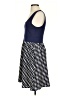 Fei 100% Spandex Chevron-herringbone Blue Casual Dress Size S - photo 5