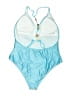 Unbranded Polka Dots Blue One Piece Swimsuit Size XL - photo 2