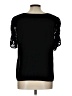Lush 100% Polyester Black Short Sleeve Blouse Size L - photo 2