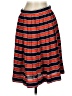 J.Crew 100% Silk Stripes Red Silk Skirt Size 4 - photo 1