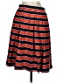 J.Crew 100% Silk Stripes Red Silk Skirt Size 4 - photo 2