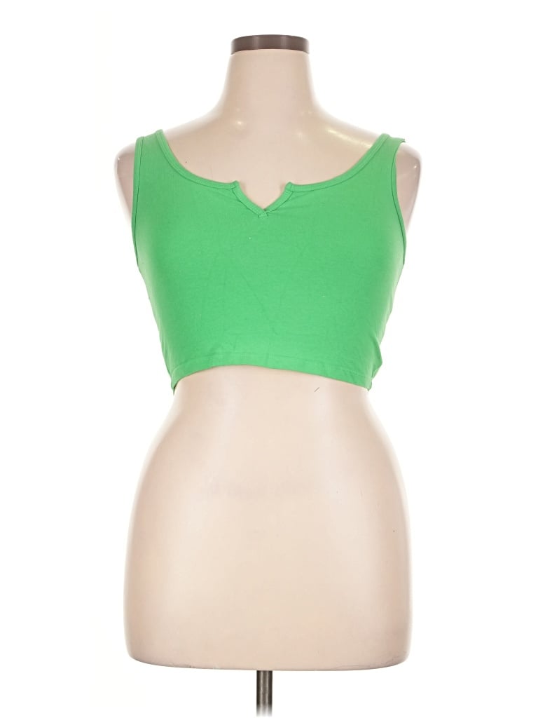 Pre-owned Wild Fable Tank Top Green Strapless Neckline Tops