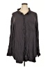 Torrid 100% Rayon Gray Long Sleeve Button-Down Shirt Size 5X Plus (5) - photo 1
