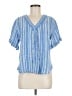 Daniel Rainn Blue Short Sleeve Blouse Size M - photo 1