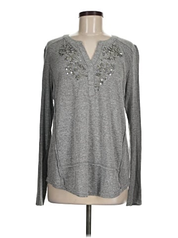 Akemi + Kin Long Sleeve Henley (view 1)