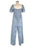 Shein 100% Polyester Hearts Blue Jumpsuit Size 4 - photo 2