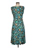 Evan Picone Print Teal Casual Dress Size 6 - photo 2