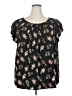 Papermoon Black Short Sleeve Blouse Size 2X - photo 1