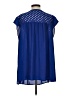 Daniel Rainn 100% Polyester Blue Short Sleeve Blouse Size XS (estimated) - photo 2