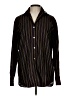 Assorted Brands 100% Polyester Stripes Black Long Sleeve Blouse Size L - photo 1
