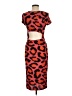 Dex Animal Print Orange Cocktail Dress Size M - photo 2