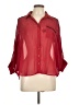 Cotton Express 100% Polyester Red 3/4 Sleeve Blouse Size L - photo 1