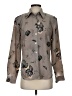Tess 100% Polyester Print Gray Long Sleeve Blouse Size S - photo 1