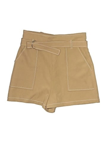 Topshop Khaki Shorts (view 1)
