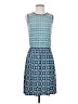 Max Studio Print Teal Casual Dress Size XS - photo 1