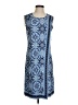 Sandra Darren Print Blue Casual Dress Size S - photo 1