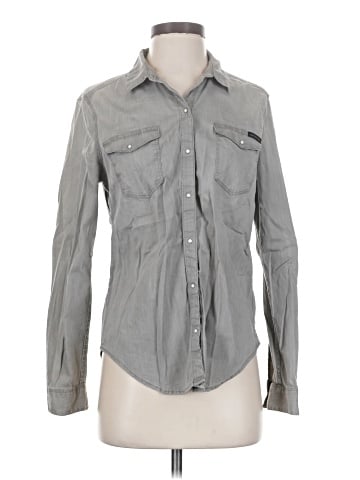 CALVIN KLEIN JEANS Long Sleeve Button-Down Shirt (view 1)