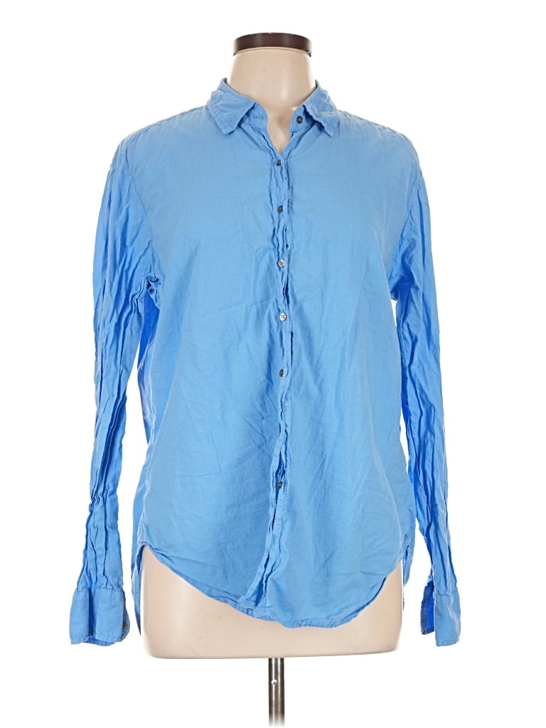 Pre-owned Xirena Long Sleeve Button Down Shirt In Blue