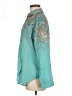 Unbranded 100% Polyester Paisley Teal Long Sleeve Blouse Size M - photo 5