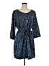 Express Animal Print Blue Casual Dress Size M - photo 1