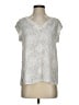 DR2 100% Polyester Silver Short Sleeve Blouse Size S (petite) - photo 1