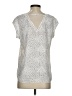 DR2 100% Polyester Silver Short Sleeve Blouse Size S (petite) - photo 2