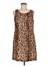 Unbranded 100% Polyester Animal Print Brown Casual Dress Size 9 - photo 1