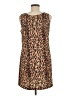 Unbranded 100% Polyester Animal Print Brown Casual Dress Size 9 - photo 2