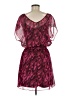 Express 100% Polyester Animal Print Burgundy Cocktail Dress Size M - photo 2