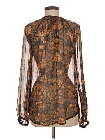 Ella Moss Long Sleeve Silk Top (view 2)