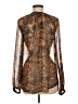 Ella Moss Brown Long Sleeve Silk Top Size M - photo 2