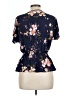 Lavish Blue Short Sleeve Blouse Size L - photo 2