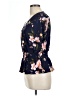 Lavish Blue Short Sleeve Blouse Size L - photo 5