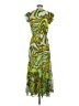 Sam Edelman 100% Polyester Tropical Green Cocktail Dress Size 4 - photo 2