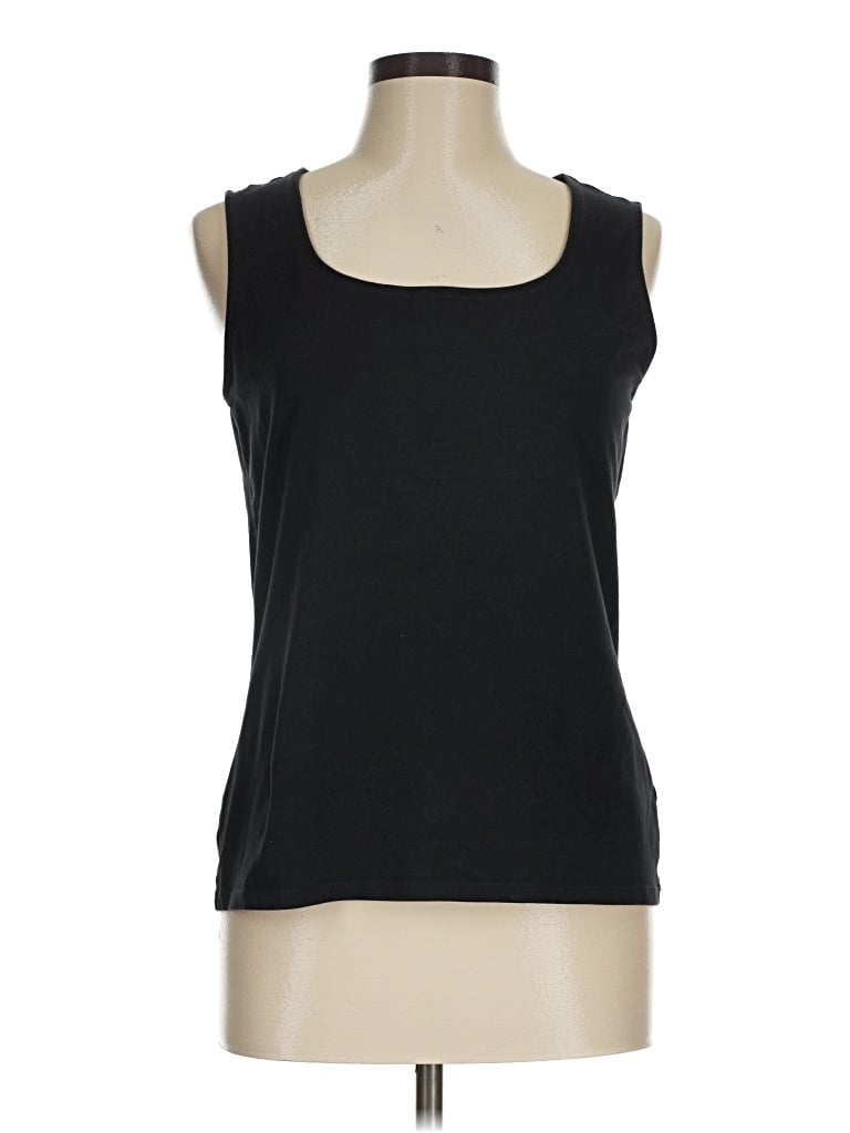 Pre-owned Coldwater Creek Sleeveless T-shirt In Black