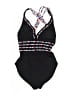 La Blanca Argyle Black One Piece Swimsuit Size S - photo 1